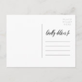 String Lights Script Overlay Foto De datum opslaan Aankondigingskaart (Achterkant)