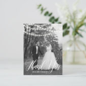 String Lights Script Trouwfoto Dank u Briefkaart (Staand voorkant)