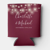 String Lights Signature Script Bourgondische bruil Blikjeskoeler (Voorkant)