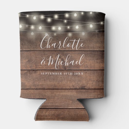 String Lights Signature Script Rustieke Houten Bru Blikjeskoeler (Achterkant)