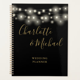 String Lights Signature Script Zwart Goud Bruiloft Planner