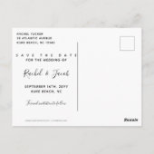 String Lights Sla de datum op Full-Photo Card Briefkaart (Achterkant)