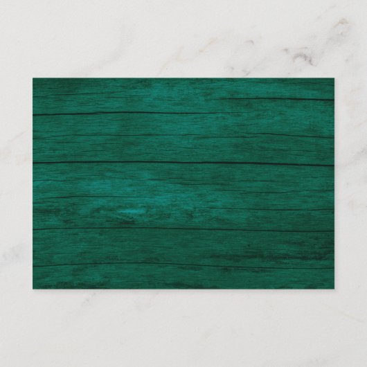 String Lights Smaragd Groene bruiloft Details Informatiekaartje (Achterkant)