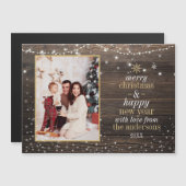 String Lights & Snowflakes | Houten vakantiefoto (Voorkant / Achterkant)