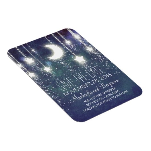 String Lights Sterren en Maan Opslaan De Datum Magneet (Rechterzijde)