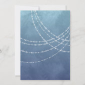 String Lights Stoffig Blauw Bruids Brunch Kaart (Achterkant)