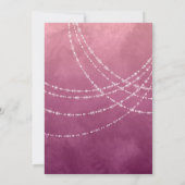 String Lights Stoffig Roos Roze Verjaardag Kaart (Achterkant)