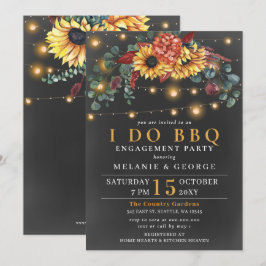 String Lights Sunflower I DO BBQ Couples Shower Kaart