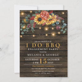 String Lights Sunflower I DO BBQ Couples Shower Kaart