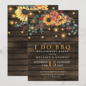 String Lights Sunflower I DO BBQ Couples Shower Kaart (Voorkant / Achterkant)