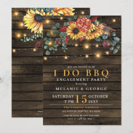 String Lights Sunflower I DO BBQ Couples Shower Kaart