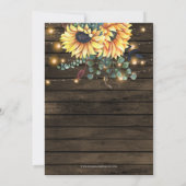 String Lights Sunflower I DO BBQ Couples Shower Kaart (Achterkant)