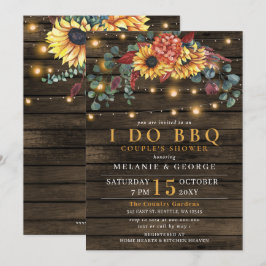 String Lights Sunflower I DO BBQ Couples Shower Kaart