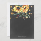 String Lights Sunflower I DO BBQ Couples Shower Kaart (Achterkant)