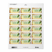 String Lights Sunset Beach Bruiloft Etiket (Full Sheet)