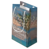 String Lights Sunset Beach Bruiloft Klein Cadeauzakje (Achterkant Gekanteld)