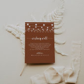 String Lights Terracotta Bruiloft Wishing Well Informatiekaartje