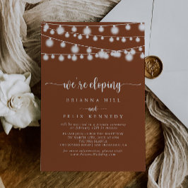 String Lights Terracotta Elopement Receptie Kaart
