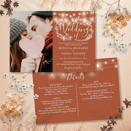 String Lights Terracotta Foto Alles In Een Bruilof Kaart