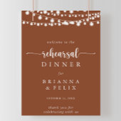 String Lights Terracotta repetitie diner welkom Poster