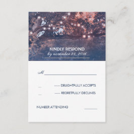 String Lights Tree Blauw Rustiek RSVP Kaartje