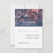 String Lights Tree Blauw Rustiek RSVP Kaartje (Voorkant)