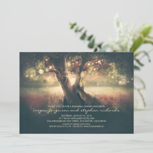 String Lights Tree - gesneden hart repetitie diner Kaart (Staand voorkant)