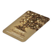 String Lights Tree Rustic De datum opslaan Magneet (Linkerzijde)