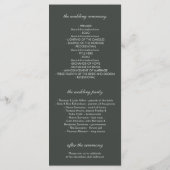 String Lights Tree-Rustic Woodland bruiloft progra Programmakaart (Achterkant)