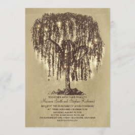  String Lights Tree Rustieke bruiloft Uitnodiginge Kaart