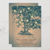  String Lights Tree Rustieke bruiloft Uitnodiginge Kaart (Voorkant / Achterkant)