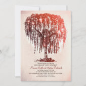 String Lights Tree Rustieke Engagement Party Kaart (Voorkant)