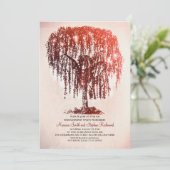 String Lights Tree Rustieke Engagement Party Kaart (Staand voorkant)