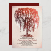 String Lights Tree Rustieke Engagement Party Kaart (Voorkant / Achterkant)
