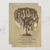  String Lights Tree Rustieke repetitie diner Kaart (Voorkant / Achterkant)