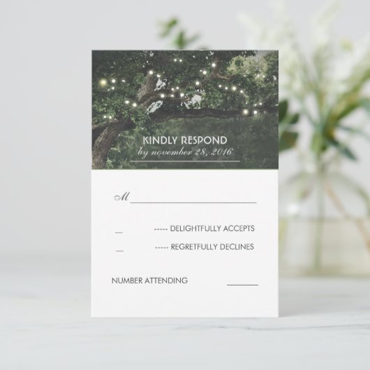 String Lights Tree  Rustieke RSVP (Staand voorkant)