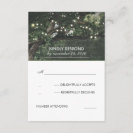 String Lights Tree Rustieke RSVP Kaartje
