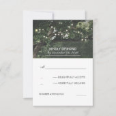 String Lights Tree  Rustieke RSVP Kaartje (Voorkant)
