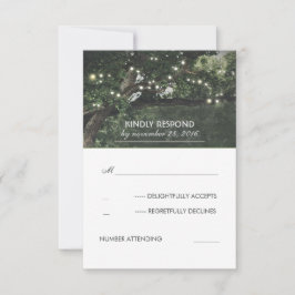 String Lights Tree  Rustieke RSVP Kaartje