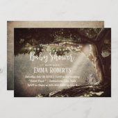  String Lights Tree Schattige Bunny Baby shower Kaart (Voorkant / Achterkant)