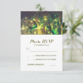 String Lights Tree Southern Rustic Wedding RSVP Kaartje (Staand voorkant)