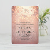 String Lights Tree takken rustieke bruiloft Kaart (Staand voorkant)