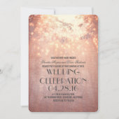 String Lights Tree takken rustieke bruiloft Kaart (Voorkant)