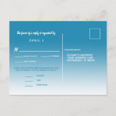 String Lights Tropical Beach Reception Dinner Uitnodiging Briefkaart (Achterkant)