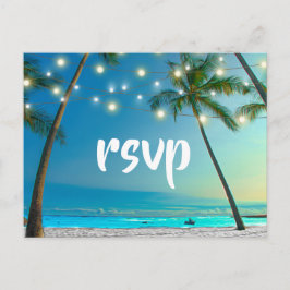 String Lights Tropical Beach RSVP-behuizing Uitnodiging Briefkaart