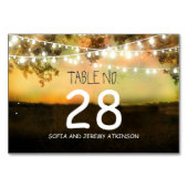 String Lights Trouwtafel Nummer Kaart Plaats Kaart (Achterkant)