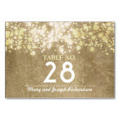 String Lights Trouwtafel Nummer Kaart Plaats Kaart (Voorkant)