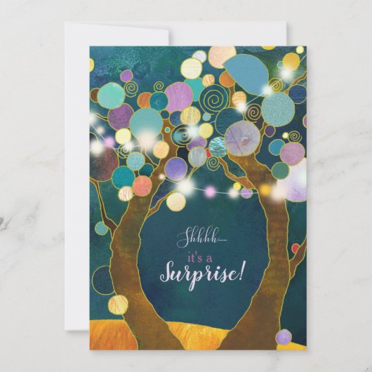 String Lights Verrassing Verjaardagsfeest Kaart (Voorkant)