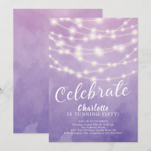 String Lights Vieren Uitnodiging voor Volwassen Ve