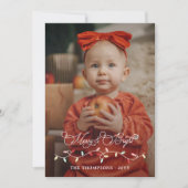 String Lights Vrolijk Helder Kerstmis Grote Foto Feestdagenkaart (Voorkant)